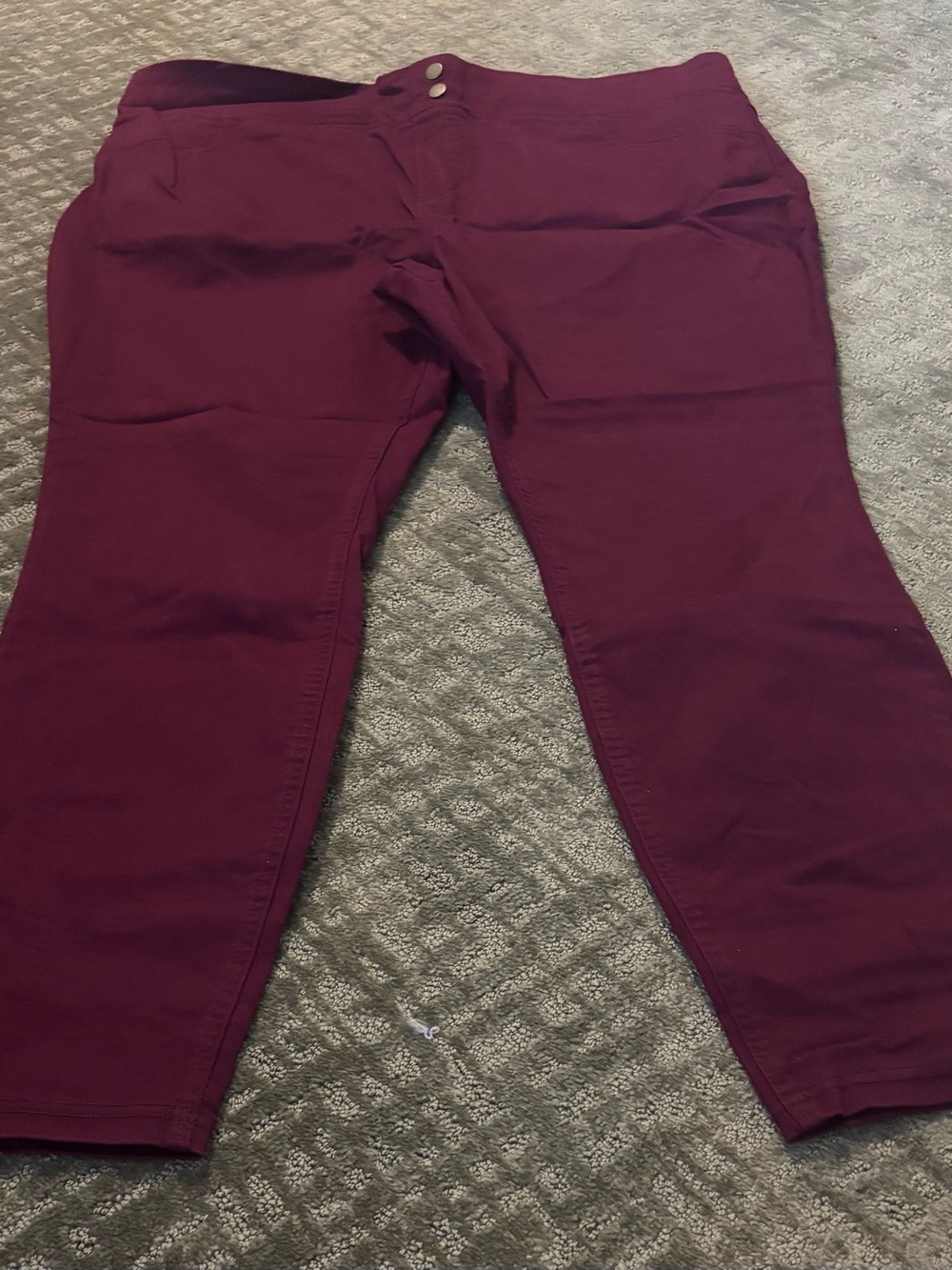 Time and Tru Wine-Colored Slim Pants